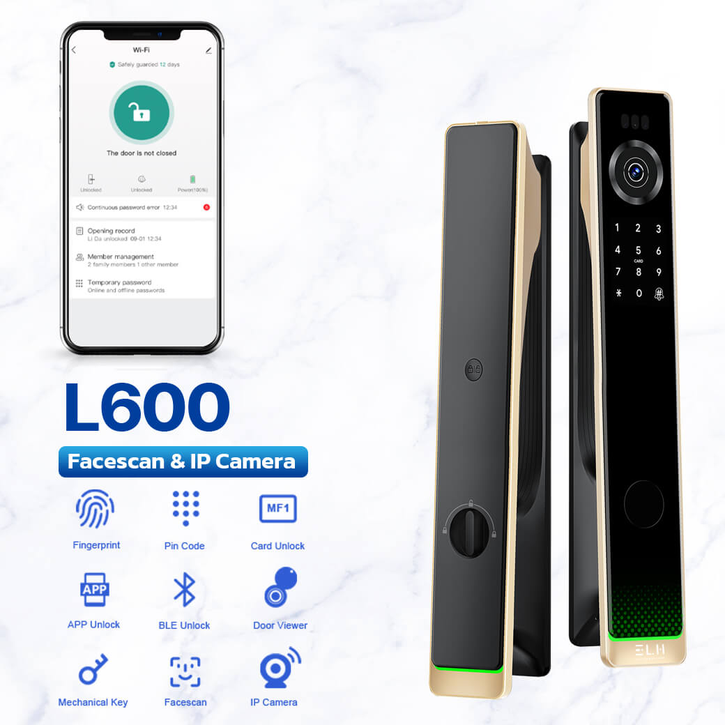 ELH Smart Digital Door Lock รุ่น L600 Facescan & IP Camera TUYA - Image 6